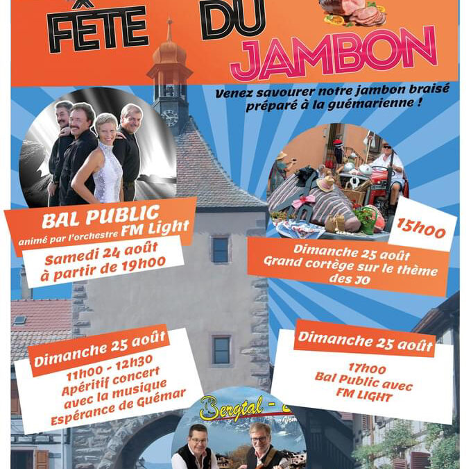 Fete du Jambon les 24 et 25 Aout 2024 à Guemar 68